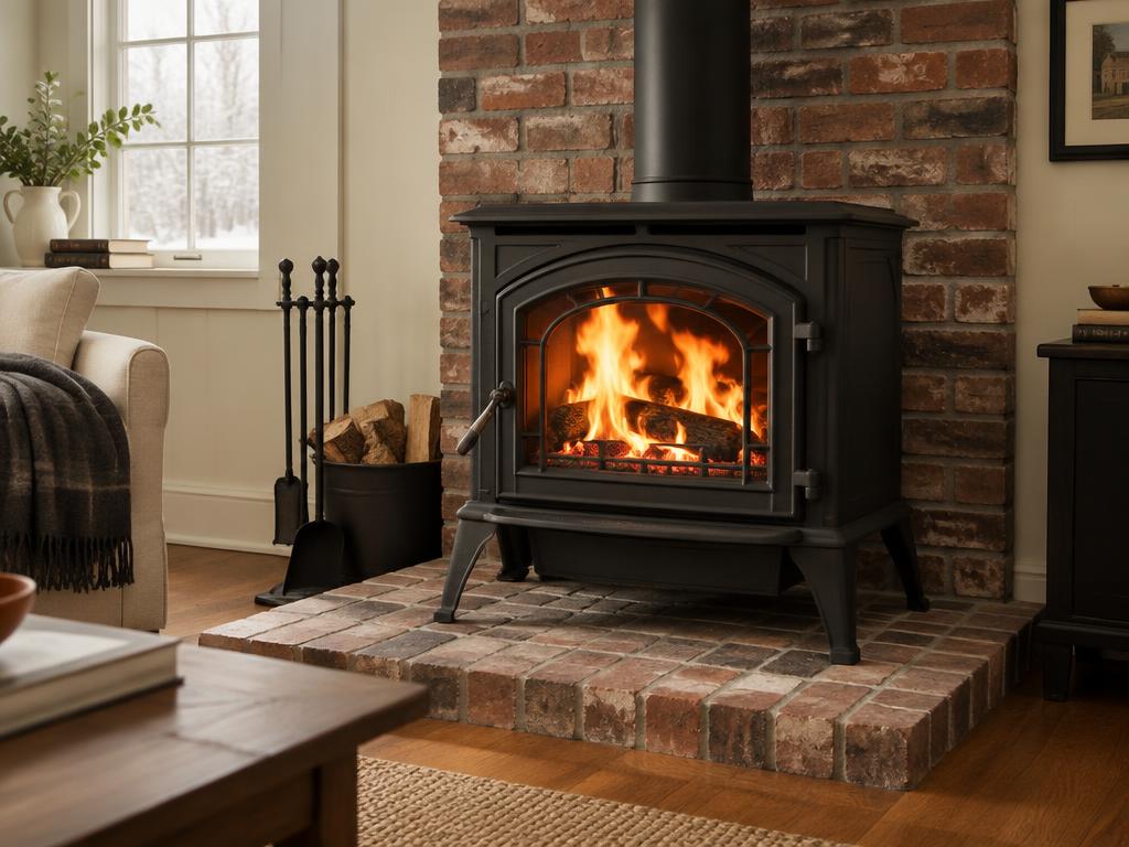 Wood hearth products